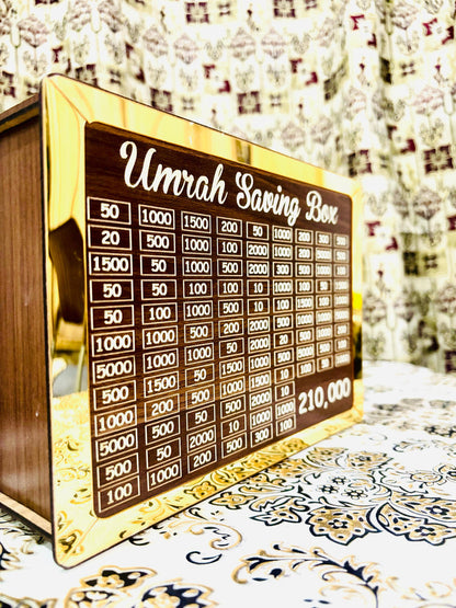 8mm High Quality Acralic Umrah Saving Box - ( Unassembled ) Self Assembled Easily